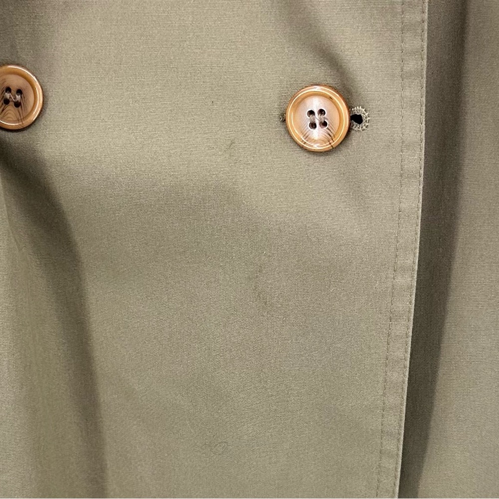 Saks Fifth Avenue Vintage Trench Coat Khaki Tan Size 14 - Picture 9 of 10